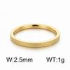 Anello Sottile in Acciaio Inossidabile Oro Opaco Placcato Oro 18K Stile Retro per Donna