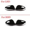 RHD LHD ABS Black For Mercedes Benz C W205 E W213 GLC-Class X253 S Class W222 Car Rearview Mirror Cap Cover Trim Car Accessories