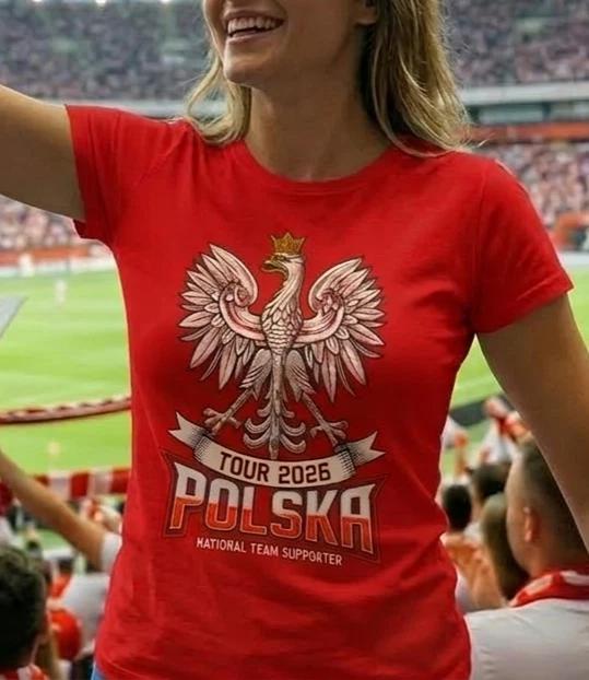 Poland T- Shirt 2026 - Polish Kibic Fan Jersey - Red Tour Poland  Shirt 4XL