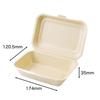 ECO&BASIC Disposable Lunch Boxes, 450ml, Laminated, Pack of 50, Microwaveable, Takeout, Bagasse, Unbleached, Rice Resistant, Water and Oil Resistant,