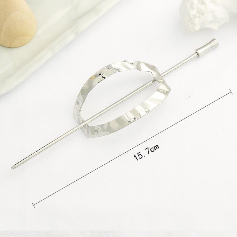 Korean Dongdaemun Geometric Metal Hair Stick: Vintage, Elegant Updo Hairpin Accessory