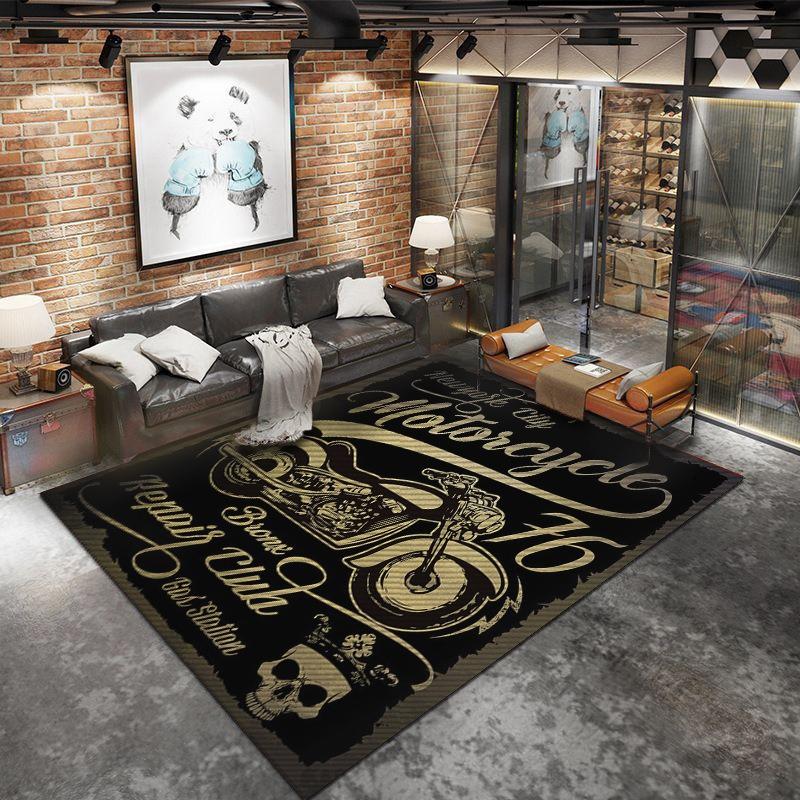 Retro Guitar Carpets for Living Room Decoration Non Slip Floor Mat Electric Drum Music Room Rug Washable Bedroom Bedside Doormat