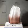 Creative Special-shaped Rockery Frosted Gradient Glass Vase Living Room Decoration Color Transparent Flower Arrangement Vase