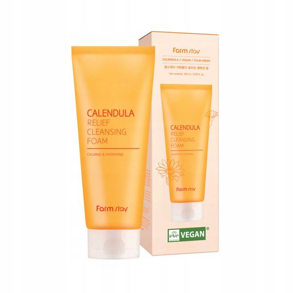 Farmstay Calendula Relief Pianka Do Mycia Twarzy Z Nagietkiem 180Ml