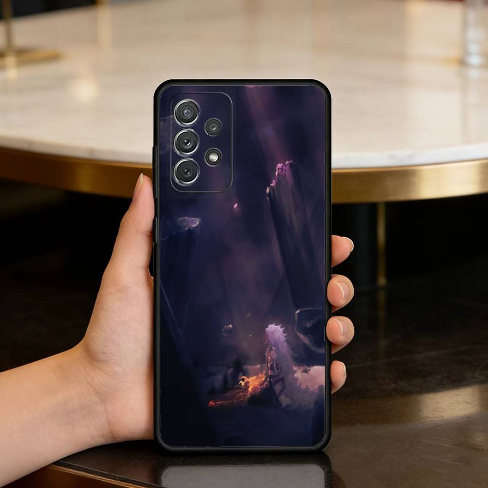

G-Grand Caster Solomon Soft Silicone Black Cover Phone Case For Samsung Galaxy A73,A72,A71,A70,A53,A52,A51 Samsung a20s