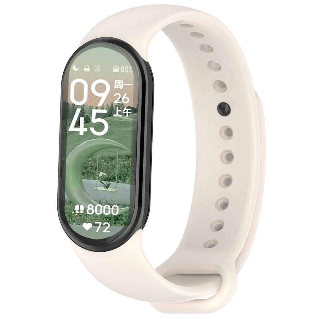 Pulseira de Silicone para Xiaomi Mi Band 9 8 Pulseira NFC Sport Rubber Pulseira Pulseira Correa Xiaomi Smart Band 8 Acessórios