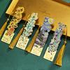 Van Gogh Oil Painting Style Bookmark Vintage Metal Book Page Book Decoration Tassels Bookmarks Student Office Supplies