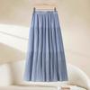 2025 Women's Summer Chiffon A-Line Midi Skirt - Slimming, Popular Style