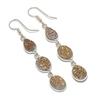 Titanium Druzy Gemstone Handmade 925 Sterling Silver Jewelry Earring 2.36" KJ-1671