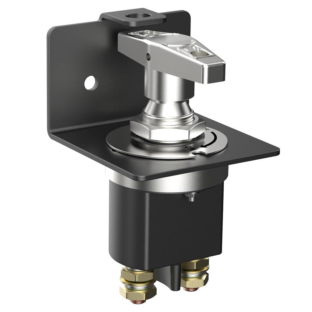 12-36V Master Battery Disconnect Switch,High Current up to 500A.Perfect for Cars, Trucks, RVs, Boats, and ATVs. Easy On/Off Operation with Face Plate