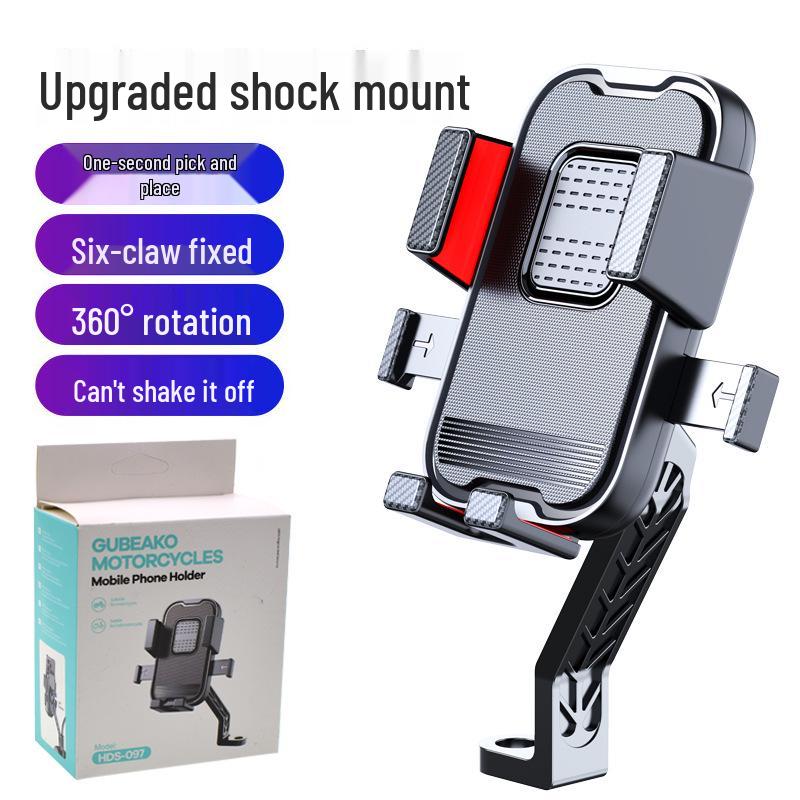 Waterproof Electric Bike & Motorcycle Phone Holder with Sunshade for Navigation