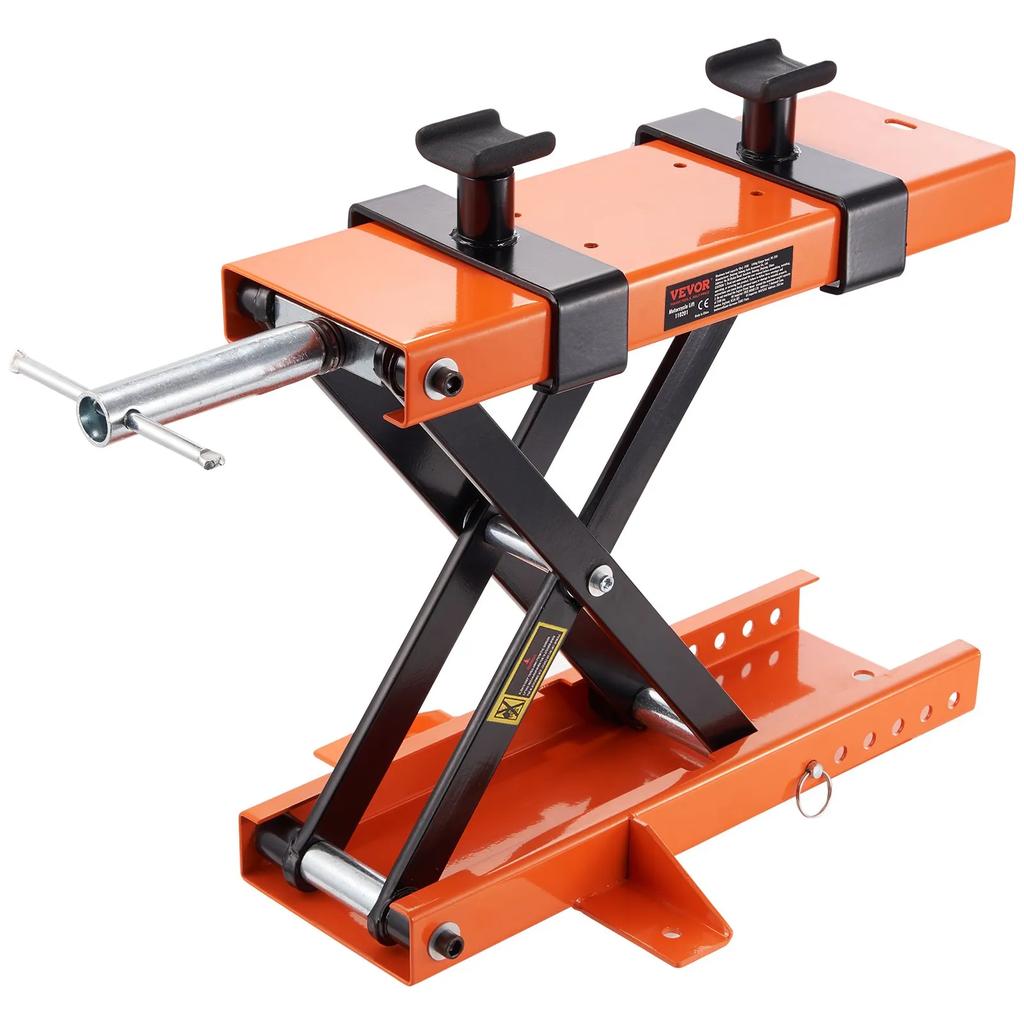 VEVOR Motorcycle Lift Scissor Jack Stand 499.5 Kg with Saddle ATV Lift Dirt Bike