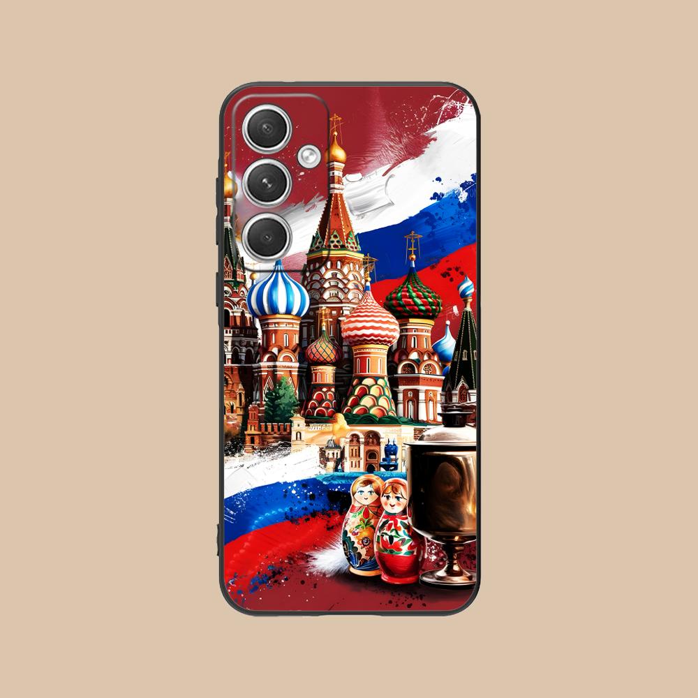 Russia Flag Mobile Cell Phone Case for Samsung Galaxy S26 S25 S24 S23 S22 S21 S20 Note20 Plus FE Ultra Colorful Cover Smartphone