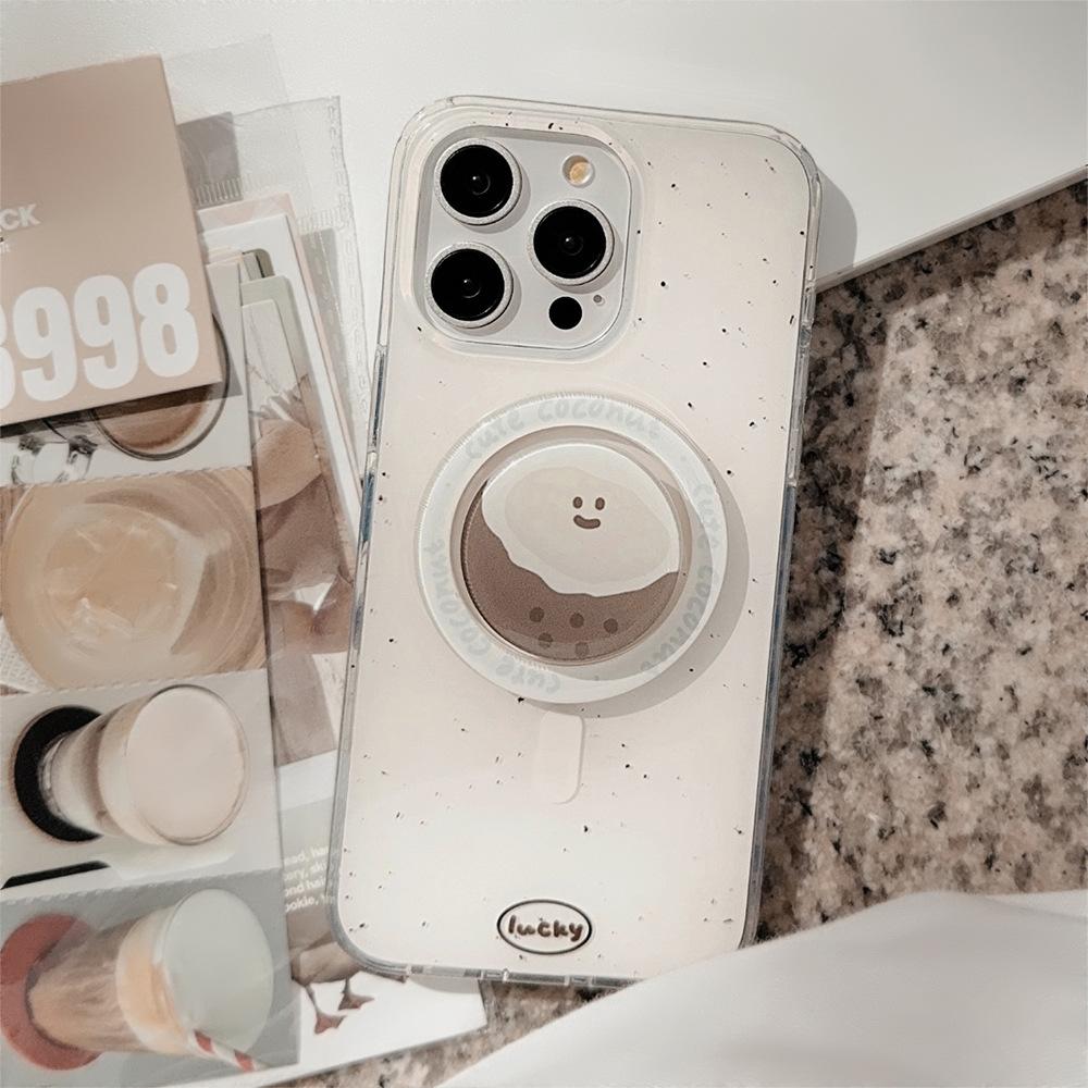 Creative Coconut Stand Phone Case for iPhone 13 iPhone 15 iPhone 16 Pro Max