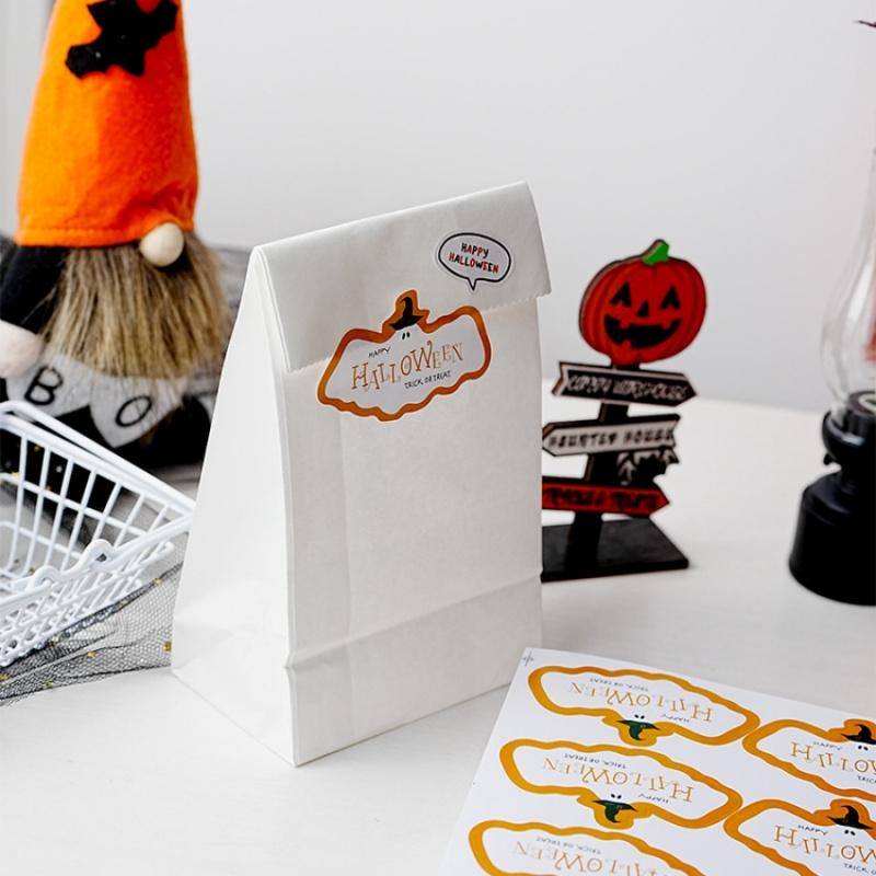 30pcsHalloween Stickers Ghost Style Packaging Box Sealing Stickers Baking Packaging Sealing Stickers Holiday Party Small Gifts