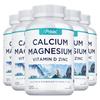 Magnesium, Calcium, Zinc, and Vitamin D Complex Nutritional Capsules: Minerals, Muscle Support, Strong Bones, Suitable for Adults