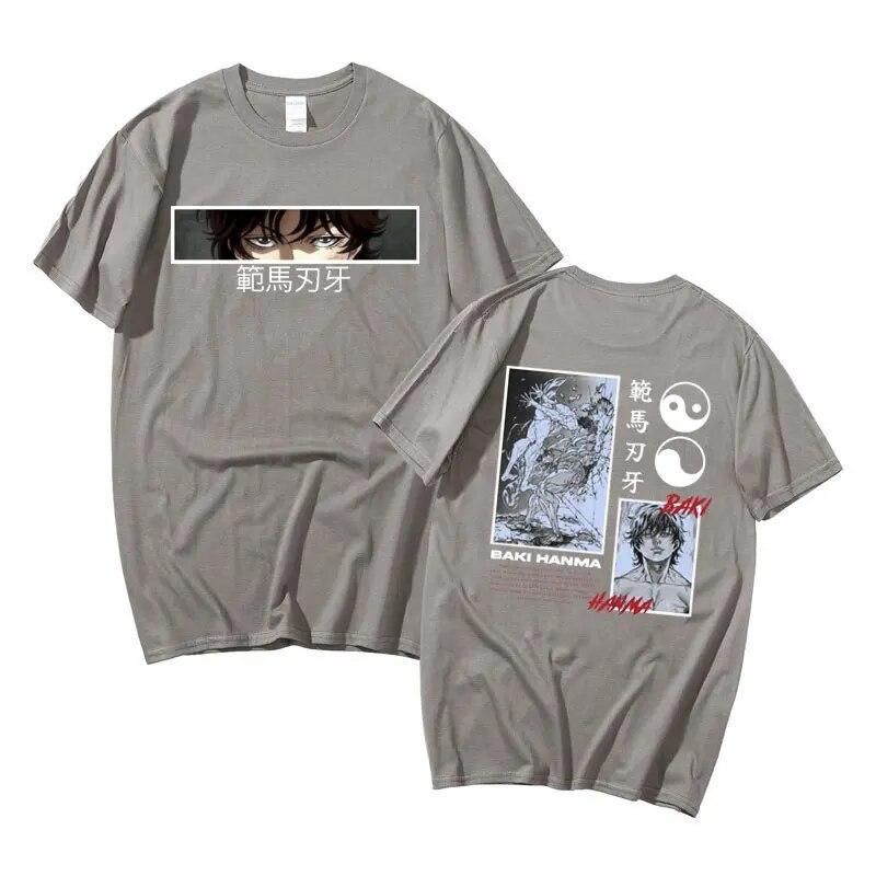 Anime Baki The Grappler Yujiro Hanma Graphic Tshirt Short Sleeve Unisexs Hip Hop Oversized T Shirt Streetwear Unisex Women Cotton Tees
