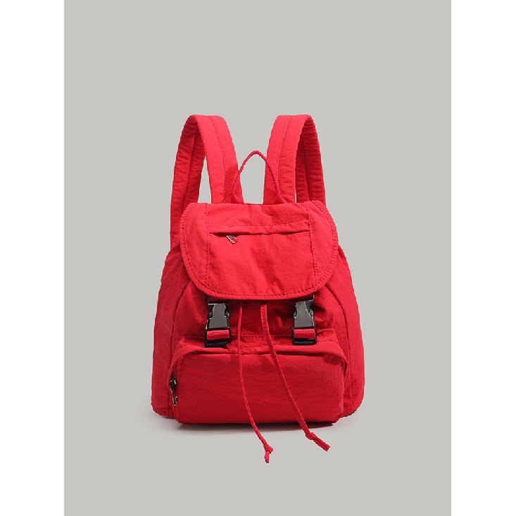 Korean retro red backpack for women 2025 new model ins fashion casual vacation daily commuting small backpack красный