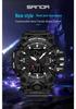 Sanda Multifunctional Waterproof Sports Watch for Outdoor and Student Use with Dual Display and Alarm Clock.