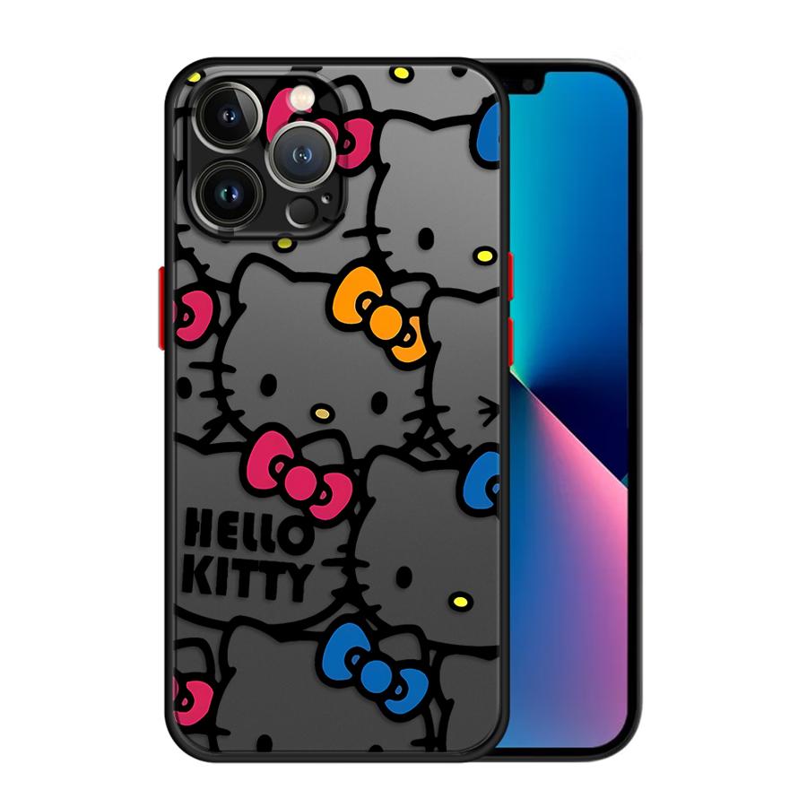 Case for iPhone 15 16 14Plus XS Max 12 13 11 Pro Max 13 Mini 7 8 17 Air Soft Cover Cartoon Hello Kitty
