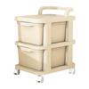 Cart with Storage Drawer, Rolling Wheels, Space-Saving Craft Container,