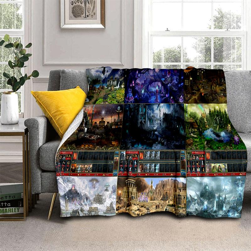 HOMM Game 9 Factions Races Stronghold Dwelling Creatures Heroes of Might and Magic Soft Blanket for Living Room Bedroom Bed Sofa