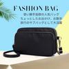 EINEY Women's Crossbody Shoulder Bag, Nylon Mini Bag, Pouch, Lightweight, Water-Repellent, Zipper Pocket (Black)