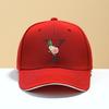 Floral Letter Y Baseball Cap Adjustable Black Polyester Fiber Unisex Outdoor Sports Hat