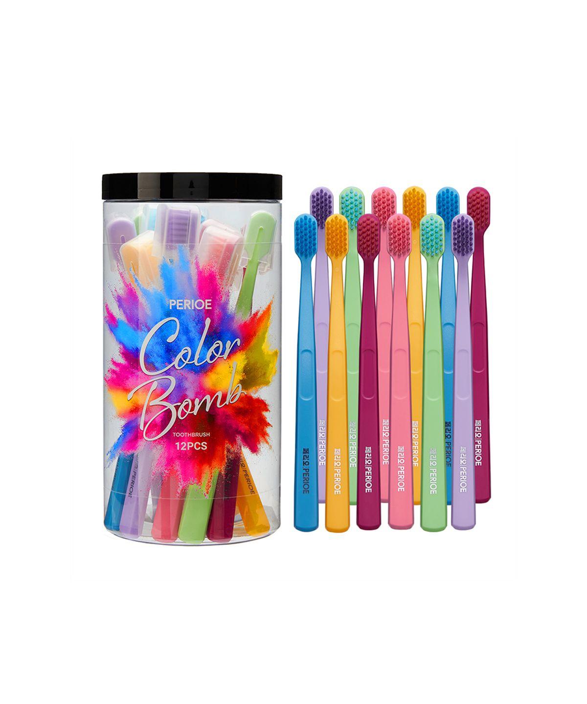 Perio S Color Balm Cylindrical Toothbrush 12-Pack