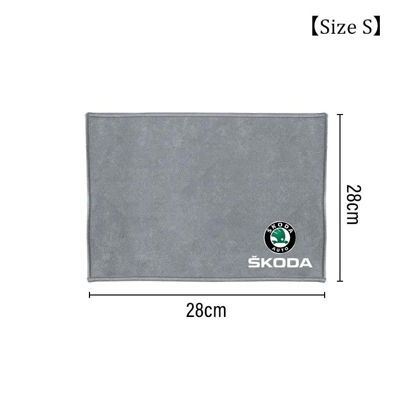 

Car Sticker 2026 Hot Car Styling Clean Towels Auto Microfiber Cleaning Emblem Towel Drying Cloth For Skoda Octavia Rapid Fabia S
