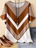 New Women's T-Shirt Summer O-Neck Tees Oversized Casual Short Sleeved Stripes Printed Women Pullover T-Shirts Female Clothing