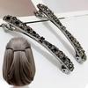 Koreanische Retro-Blumen-Strass-Haarspange für Damen und Mädchen