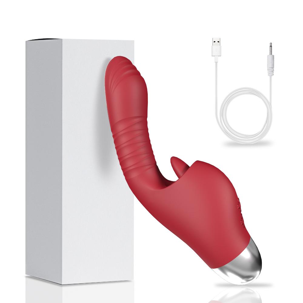 Dildo Vibrator for Women Powerful Licking Flapping G Spot Vibrators Telescopic Vaginal Massager Clit Licking Stimulator Sex Toys