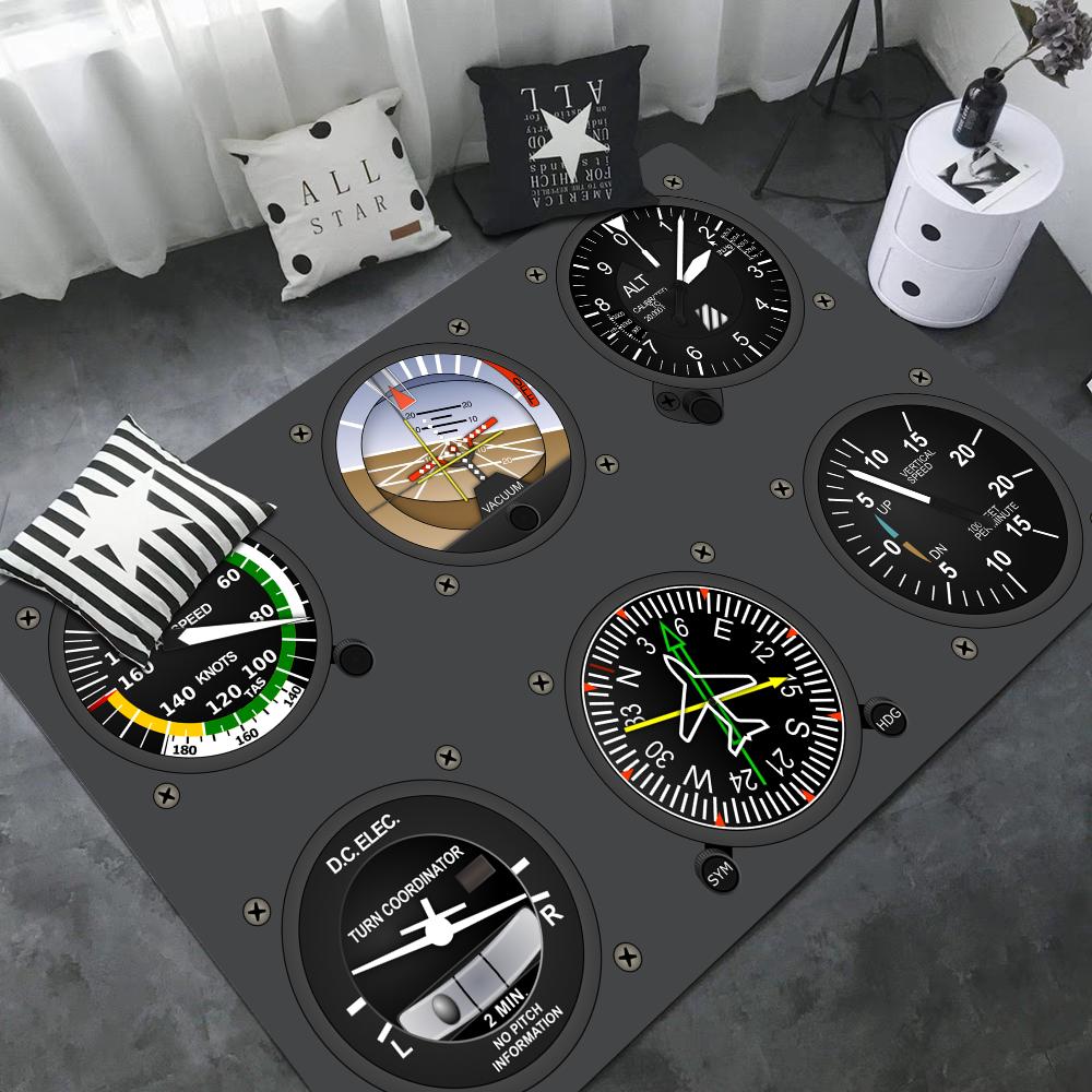 Kampfflugzeug Steuerung Cockpit Kabine Bodenmatte Fußmatte Rutschfest Waschküche Matte Wäsche Dekor Balkon Kind Wohnzimmer