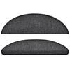 VidaXL Stair Carpet 15 Pieces 56 X 17 X 3 Cm Anthracite Semicircular 133876