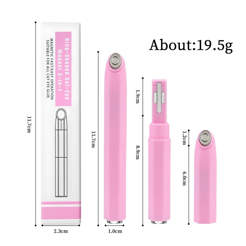 Double-Head Magnet Stick 3 In 1 Ellipse Annular Cat Magnetic Gel Nail Art Strong Magnetic Nails Magnet Pen Diy Manicure Tool