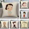 YYoshitomo Nara DDoll Cushion Cover Soft Plush Fabric DoubleSided Printed Sofa Cushion Cover for All Seasons Home Decor Gift
