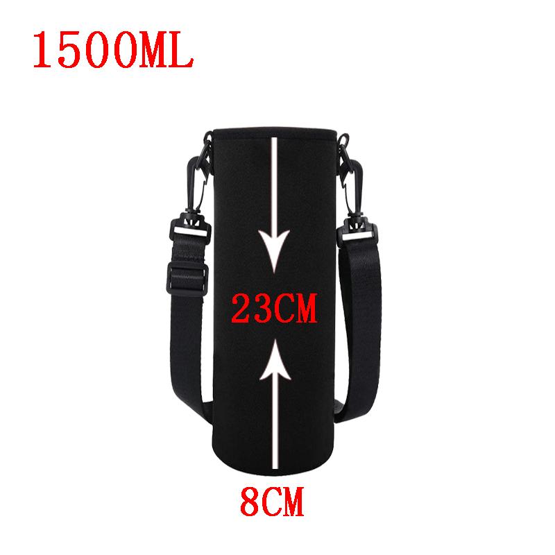750ML/1000ML/1500ML Mug Bottle Cup Case Bag For Water Bottle Cover Bag Black Bottle Carrier Insulated Bag Sports Bottles Covers Cup Holders 5