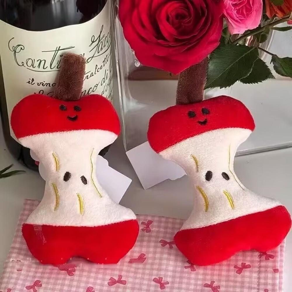 Cute Creative Apple Core Plush Toy Keychain Bag Pendant Accessories Gift