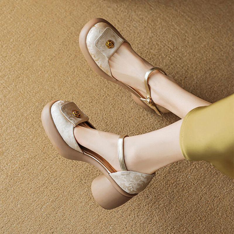 With skirt super fairy versatile sandals to increase the height of Mary Jane shoes 2025 new summer temperament high heel single shoes women