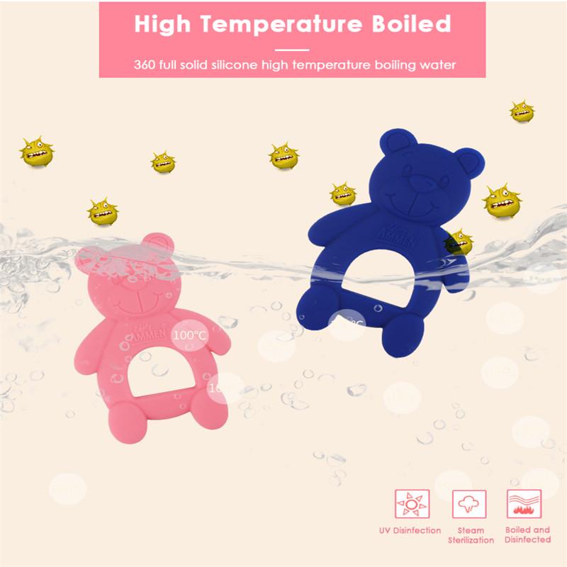 Baby Teether Silicone Bear Molar Stick Baby Bite