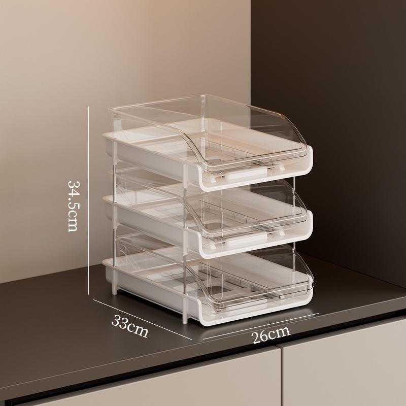 Suporte de Arquivos Transparente Multicamadas A4 - Organizador de Mesa para Uso no Escritório e Estudantil