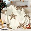 Leopard Star Design Winter Summer Flannel Blanket Throw Fleece Soft Fuzzy Plush Cozy Fleece Blankets for Sofa Ideal Gifts