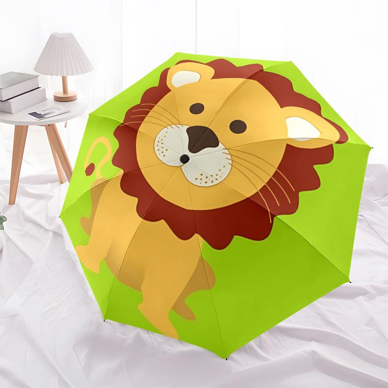 1pc Lion Folding Umbrella | Elegant Design, Fashionable Accessory, Durable Construction, Sturdy Ribs yy251107068