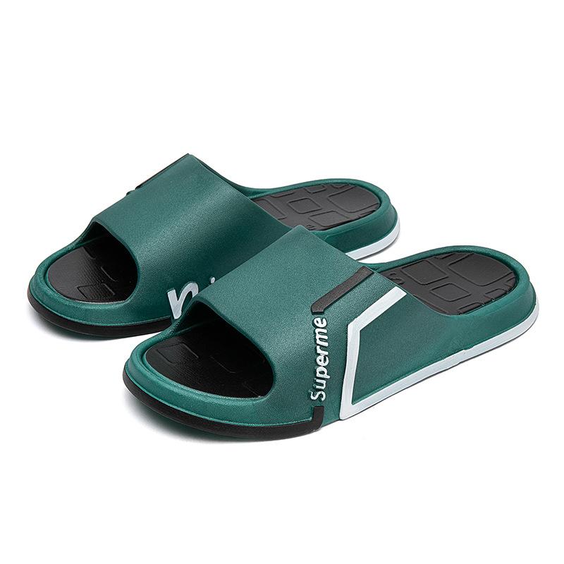 Summer men's slippers fashion trend outer wear one-word indoor non-slip sandals men's home shoes