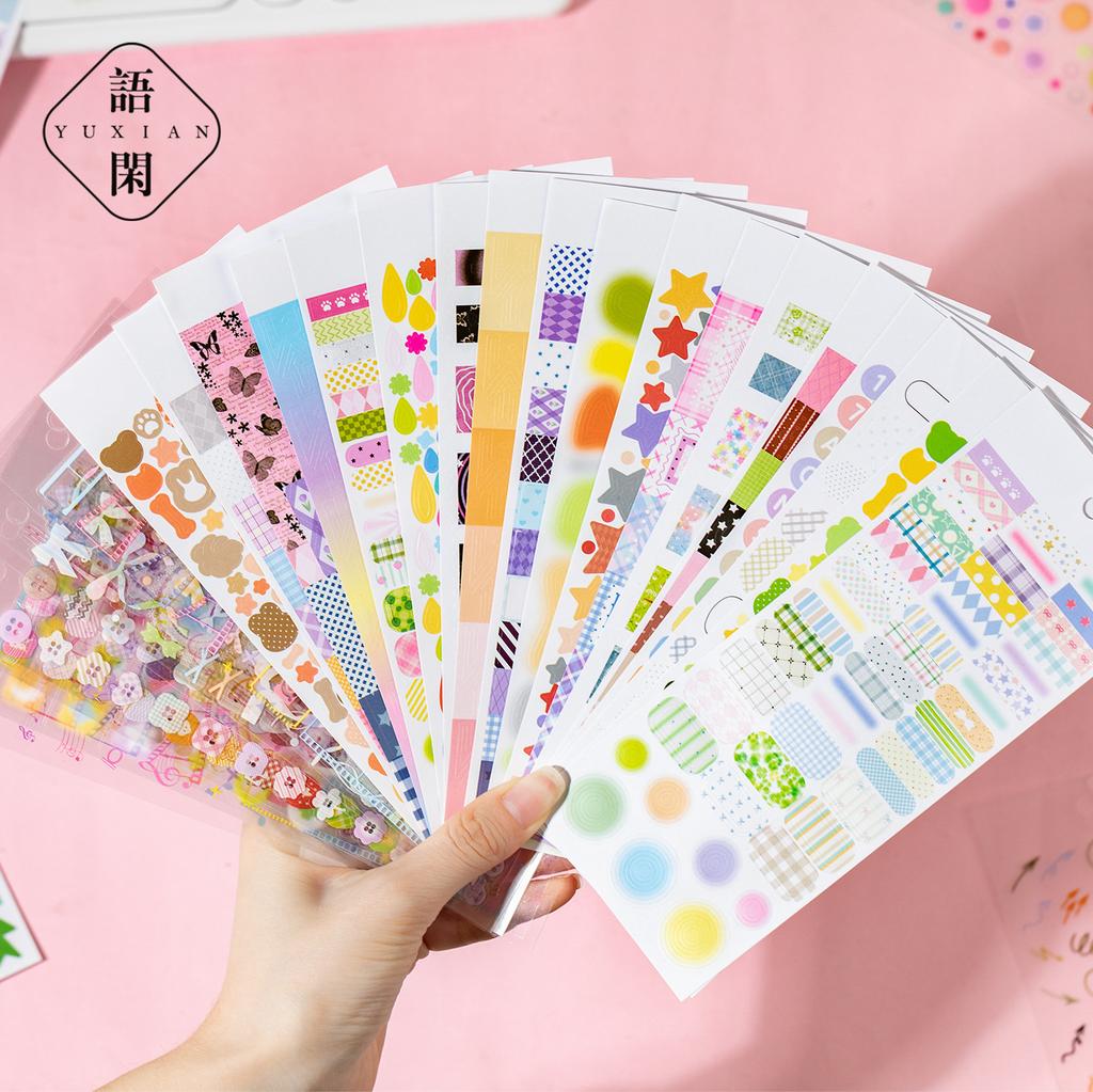 30sheets/lot Kawaii Stationery Stickers Color Palette Diary Planner Decorative Mobile Stickers Scrapbooking DIY Craft Stickers