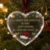 Hanging Christmas Acrylic Heart Ornament Acrylic Transparent Ball Creative Heart Shape Love Attitude Slogan Pendant