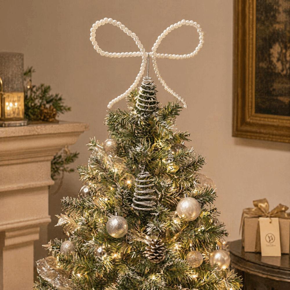 Looped Shape Christmas Tree Charm Spiral-style Xmas Ornament Elegant Tree Topper Decor  Holiday