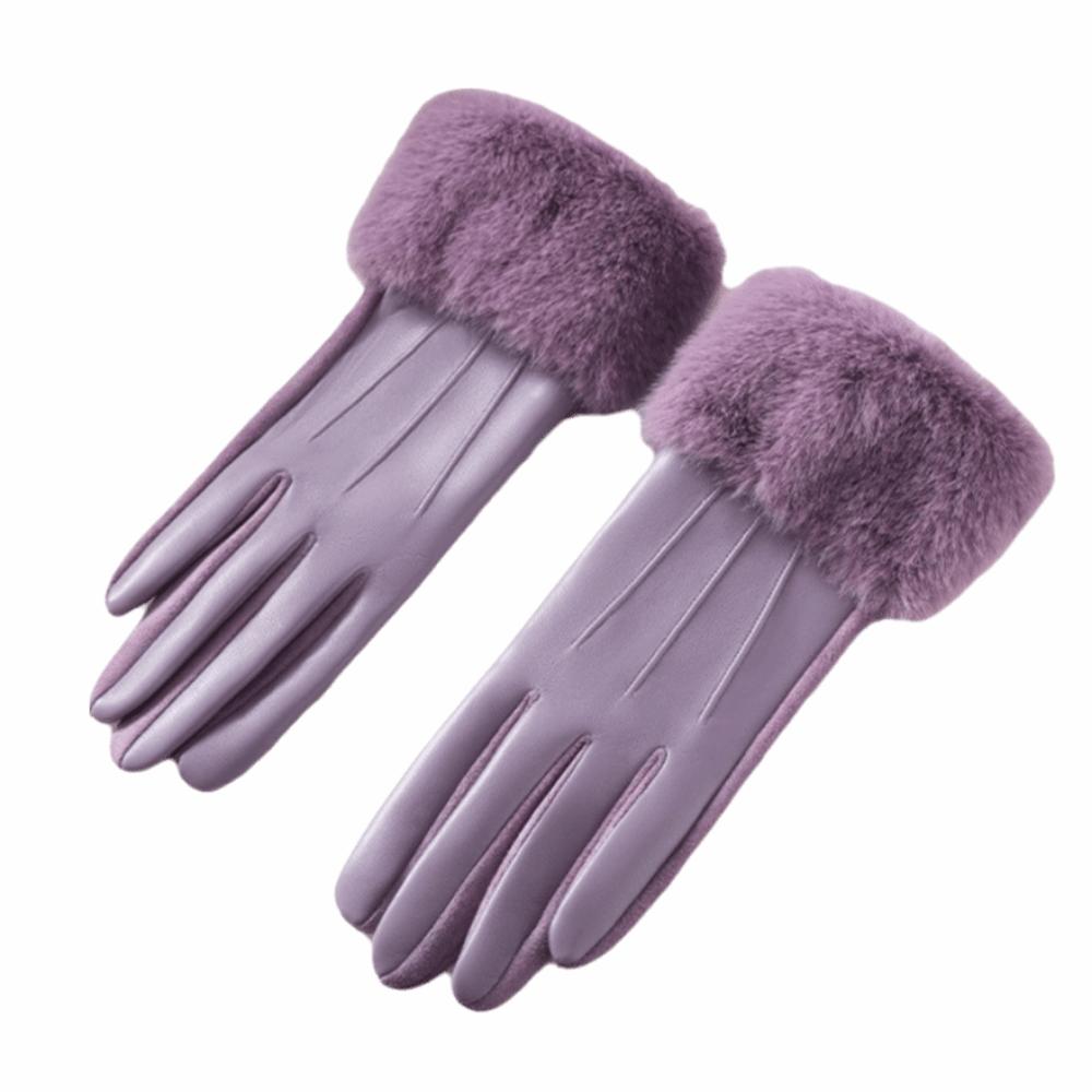 Gants Thermiques Doublés à Écran Tactile pour Femmes Couleur Unie Gants Thermiques d'Hiver pour Femmes Saison Hiver