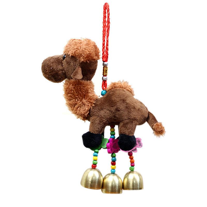 Adorable Plush Camel Toy Bell Ornament Souvenir Cute Stuffed Animal Keychain